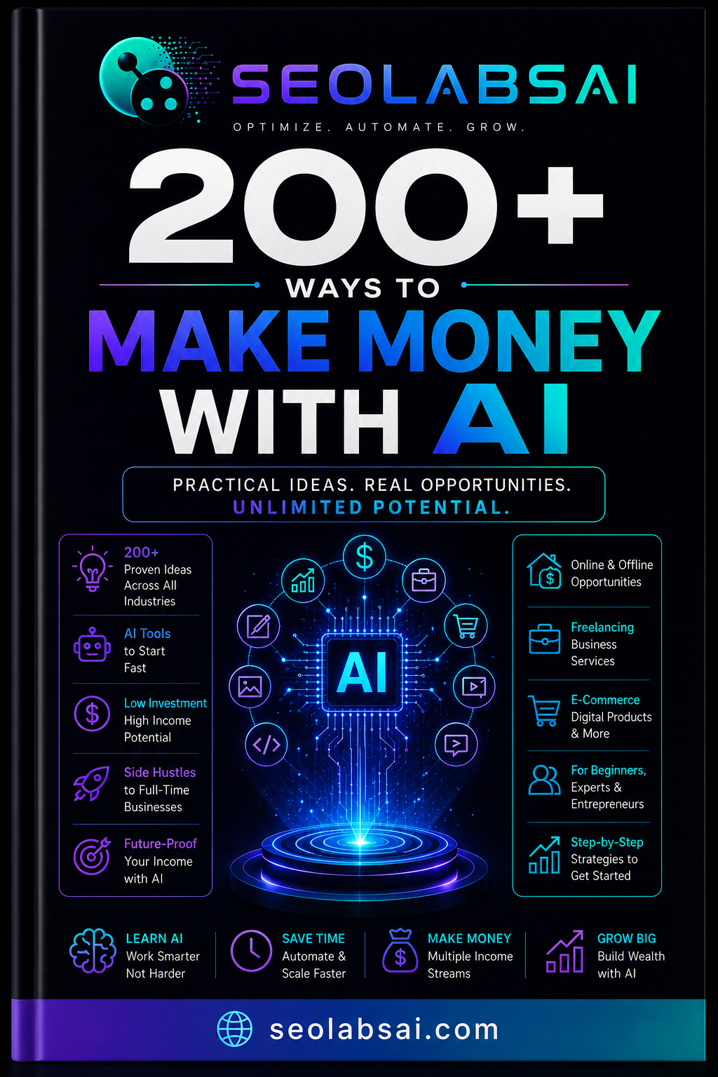 200+ Ways to Make Money with AI – Free AI Business & Side Hustle eBook
